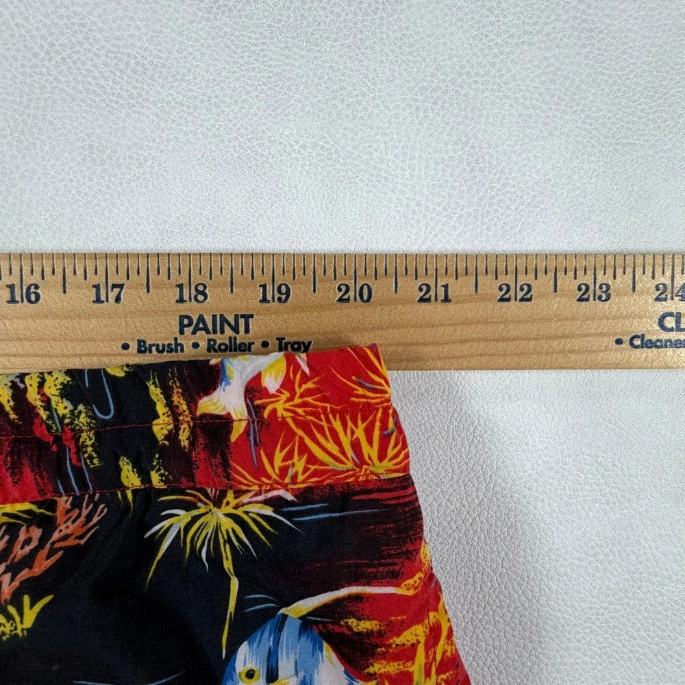 Vintage Polo Sport Ralph Lauren Red Tropical Fish Swim Trunks Mens Large L 90s